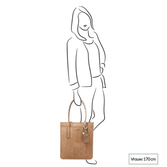 Outlet Castelijn & Beerens Carisma Laptop Shopper 15.6" RFID beige