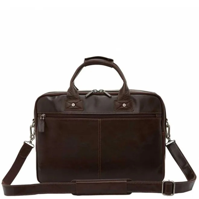 New Castelijn & Beerens Firenze Business Laptoptas 15.6" 3 vaks mokka