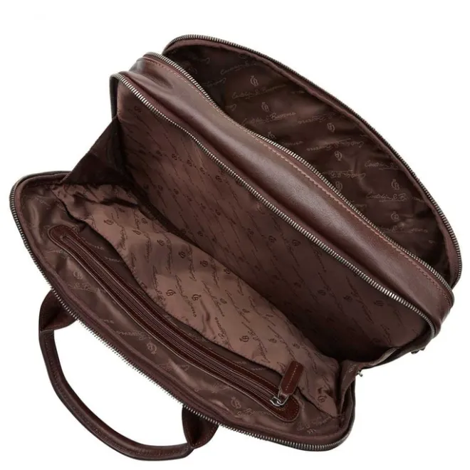 New Castelijn & Beerens Firenze Business Laptoptas 15.6" 3 vaks mokka
