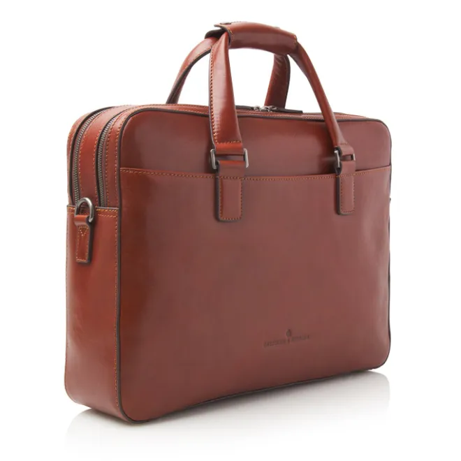 Outlet Castelijn & Beerens Gaucho Paul Laptop Bag 15.6'' cognac