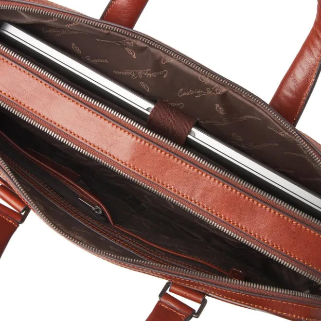 Outlet Castelijn & Beerens Gaucho Paul Laptop Bag 15.6'' cognac