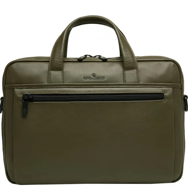 Best Castelijn & Beerens Nappa X Charlie Laptop / Tablet Tas 15.6'' dark millitary