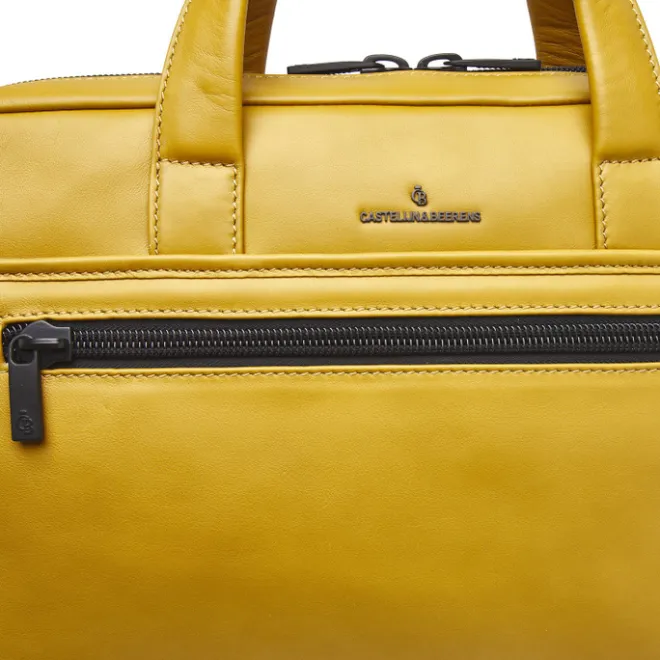 Outlet Castelijn & Beerens Nappa X Charlie Laptop / Tablet Tas 15.6'' geel