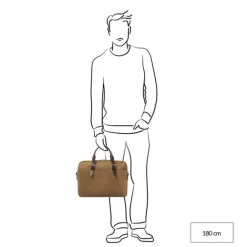Outlet Castelijn & Beerens Veneto Nubuck Laptopbag 15.6" taupe