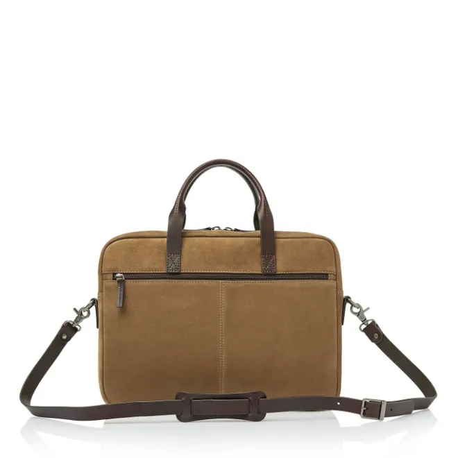 Outlet Castelijn & Beerens Veneto Nubuck Laptopbag 15.6" taupe