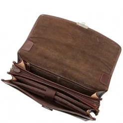 Outlet Castelijn & Beerens Verona Laptoptas 15.6'' 3-vaks mocca