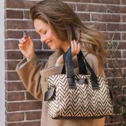 New Chabo Romio Jaquard Handbag black