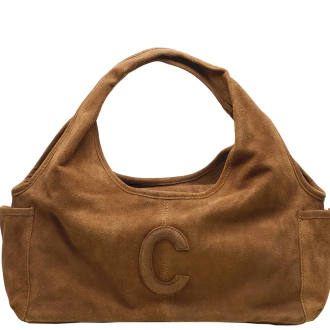 Online Chabo Suede Sophie Mini Shopper light cognac