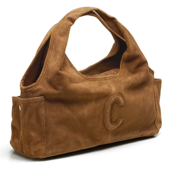 Online Chabo Suede Sophie Mini Shopper light cognac