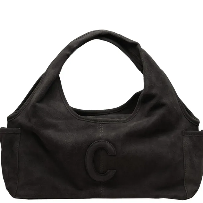 New Chabo Suede Sophie Mini Shopper black