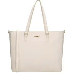 Charm London Birmingham II Shoulderbag 15.6" crème