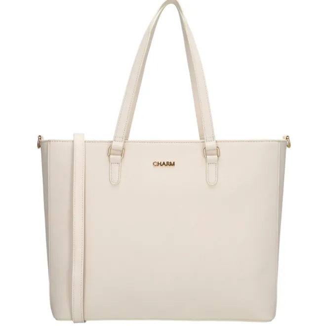 Charm London Birmingham II Shoulderbag 15.6" crème