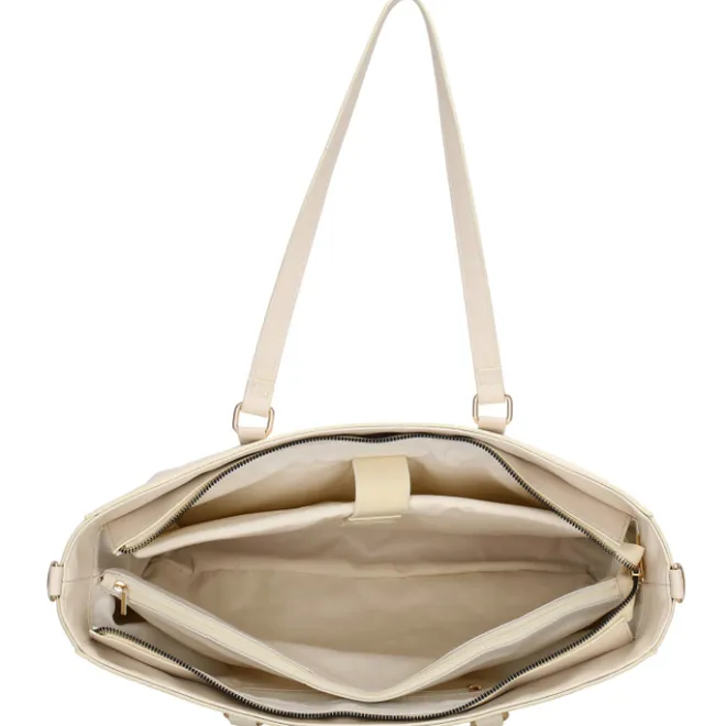 Charm London Birmingham II Shoulderbag 15.6" crème