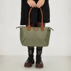 New Charm London Buckingham Shopper olijfgroen
