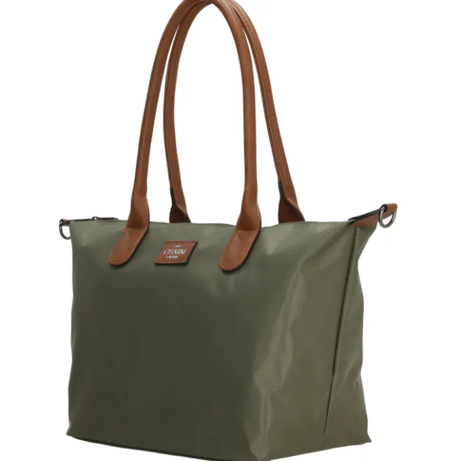 New Charm London Buckingham Shopper olijfgroen