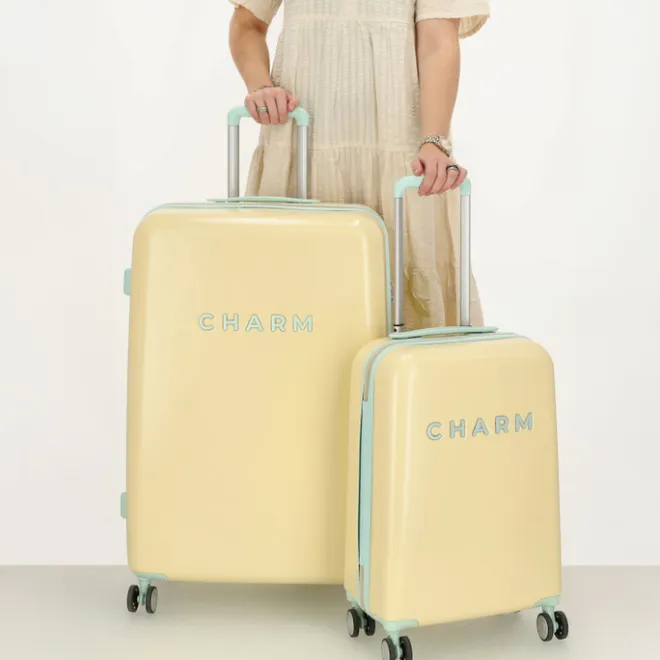 Outlet Charm London Capetown Trolley Set soft yellow