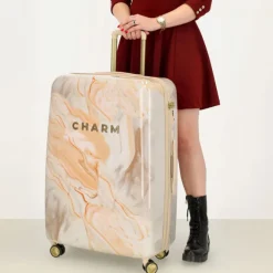 Best Charm London Marble Trolley Set creme