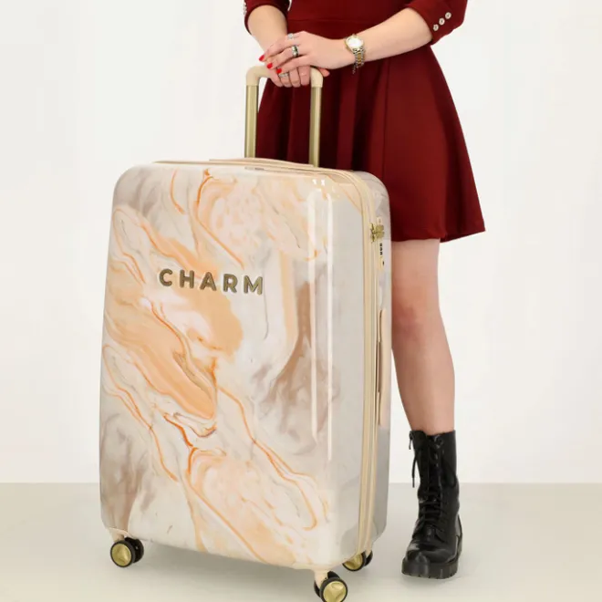 Best Charm London Marble Trolley Set creme