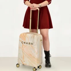 Best Charm London Marble Trolley Set creme