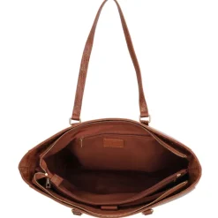 Outlet Charm London Midwood Shopper 15.6 inch laptopvak cognac croco
