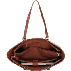 Outlet Charm London Midwood Shopper 15.6 inch laptopvak cognac croco