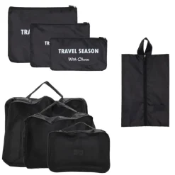 New Charm London Travel Accessoires Packingcubes black