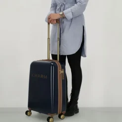 Discount Charm London Travel Trolley Set blauw
