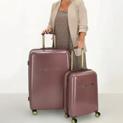 Best Charm London Travel Trolley Set bordeaux