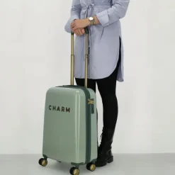 Online Charm London Travel Trolley S lichtgroen