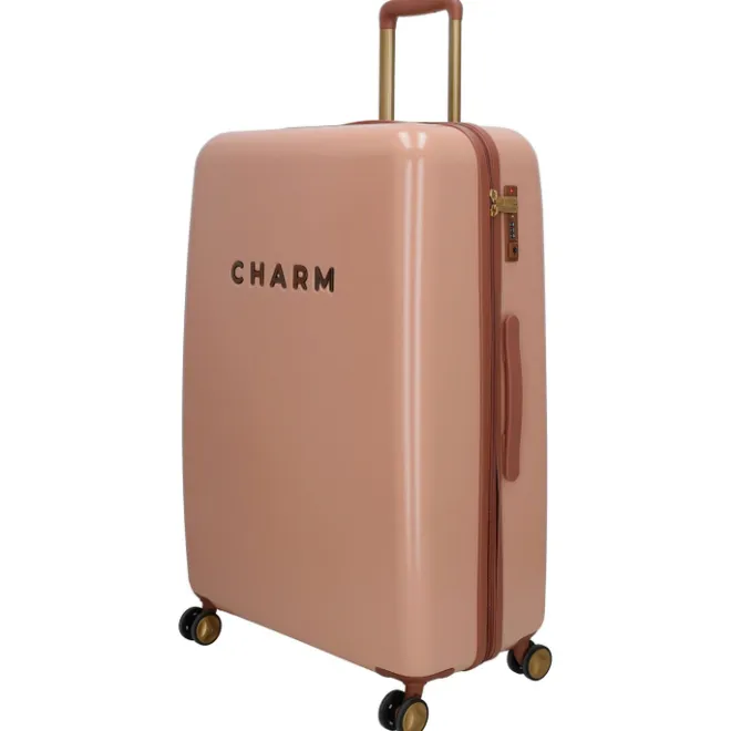 Hot Charm London Travel Trolley L roze