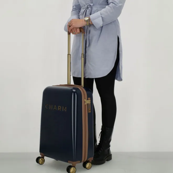 Best Charm London Travel Trolley S blauw