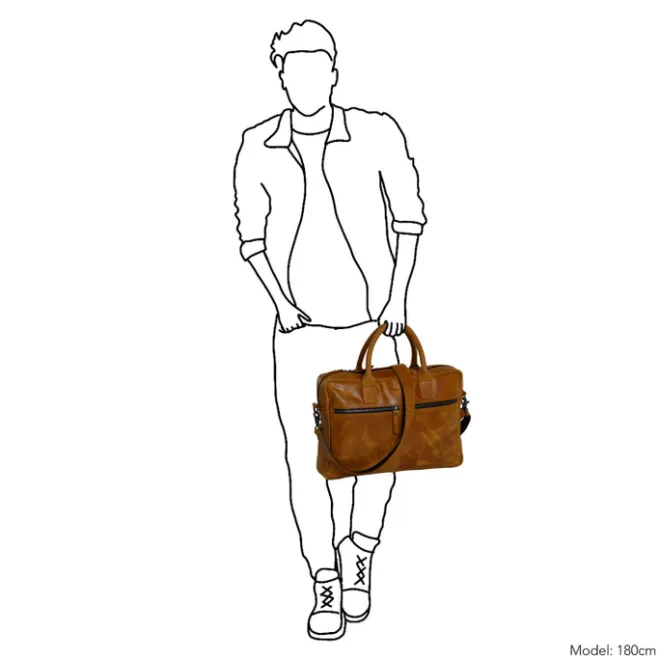 Discount Daniel Ray Gisborne Laptopbag cognac