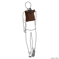 Discount Daniel Ray Jefferson Waterproof Rolltop Backpack S dark brown