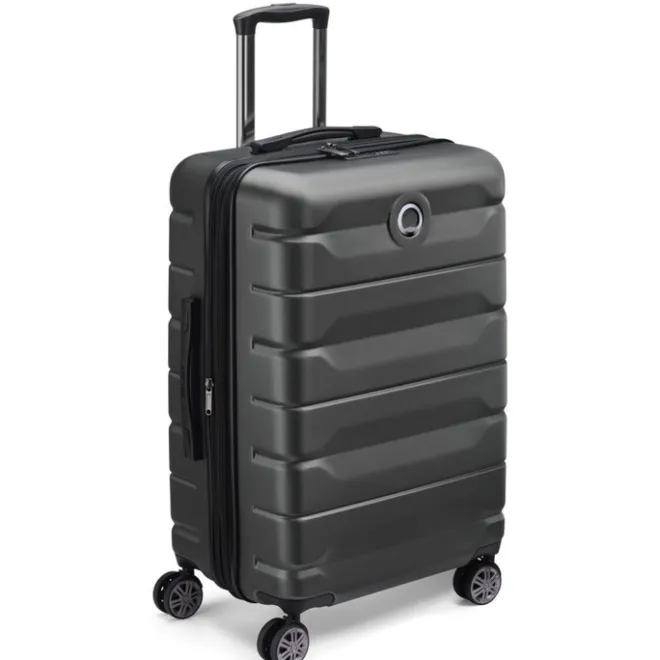 Best Delsey Air Armour 4 Wheel Medium Trolley 68 Expandable black
