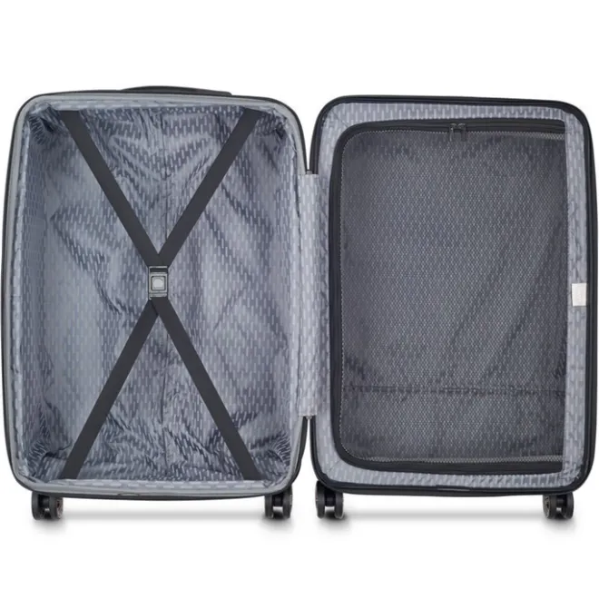 Best Delsey Air Armour 4 Wheel Medium Trolley 68 Expandable black