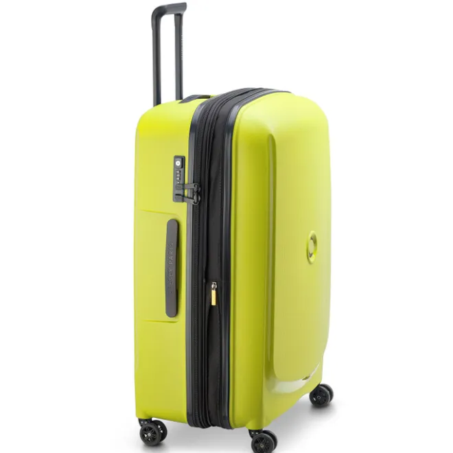 Clearance Delsey Belmont Plus MR Trolley L Expandable green chartreuse