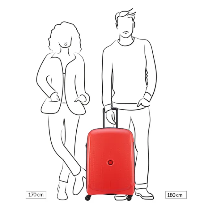 Sale Delsey Belmont Plus MR Trolley M Expandable red