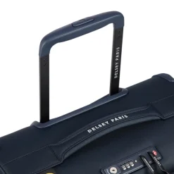 Clearance Delsey Brochant 3 Cabin Trolley 55 Expandable navy blue