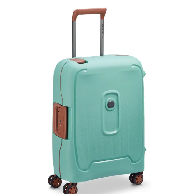 Clearance Delsey Moncey 4 Wheel Slim Cabin Trolley 55 almond