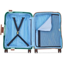 Clearance Delsey Moncey 4 Wheel Slim Cabin Trolley 55 almond