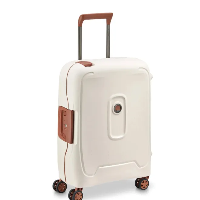New Delsey Moncey 4 Wheel Slim Cabin Trolley 55/40 angora white