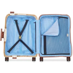 New Delsey Moncey 4 Wheel Slim Cabin Trolley 55/40 angora white