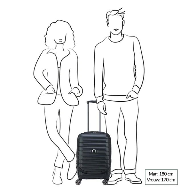 Hot Delsey Shadow 5.0 Cabin Trolley Front Pocket 55 Expandable blue