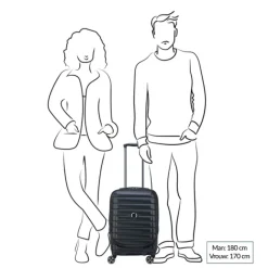 Online Delsey Shadow 5.0 Cabin Trolley Front Pocket 55 Expandable black