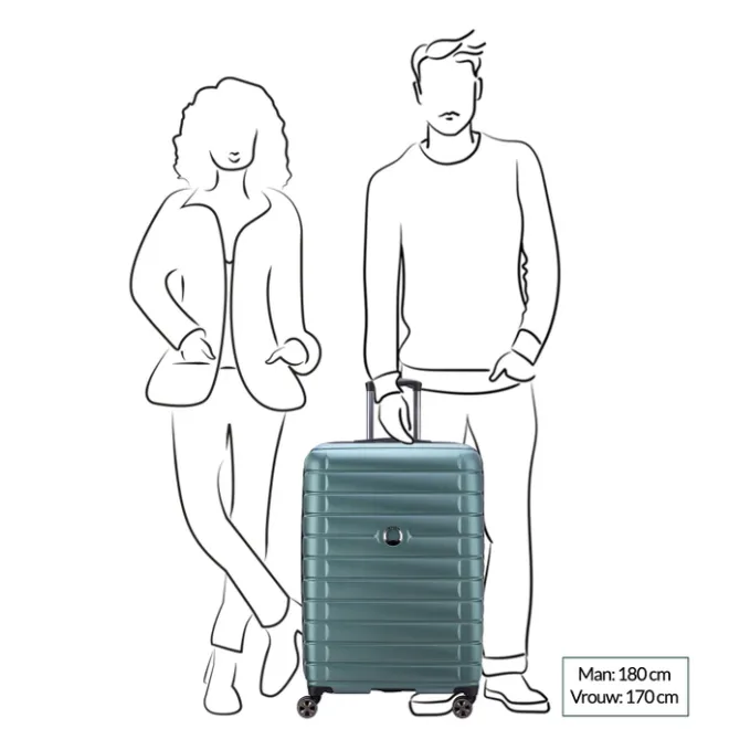 Outlet Delsey Shadow 5.0 Trolley 75 Expandable blue