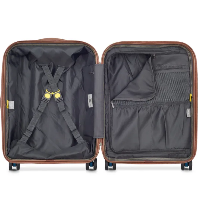 Clearance Delsey St Tropez 4 Double Wheels Slim Cabin Trolley 55 blue