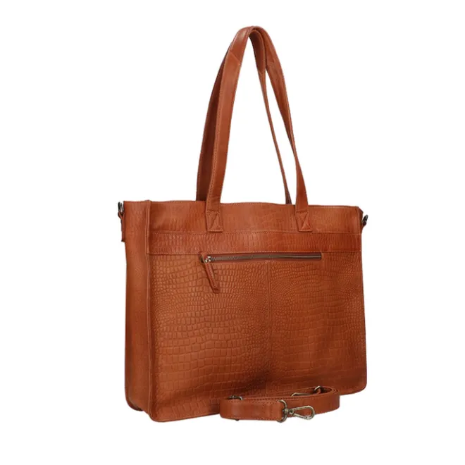 Sale DIMAGINI Lana Croco Workbag 15.6" cognac