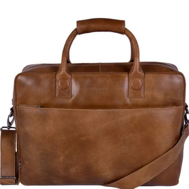Best DSTRCT Fletcher Street Workingbag 17" cognac2