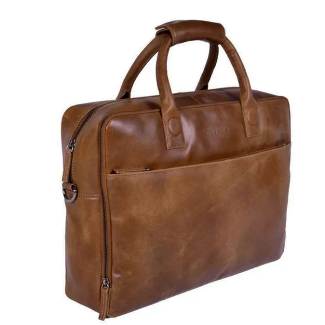 Best DSTRCT Fletcher Street Workingbag 17" cognac2