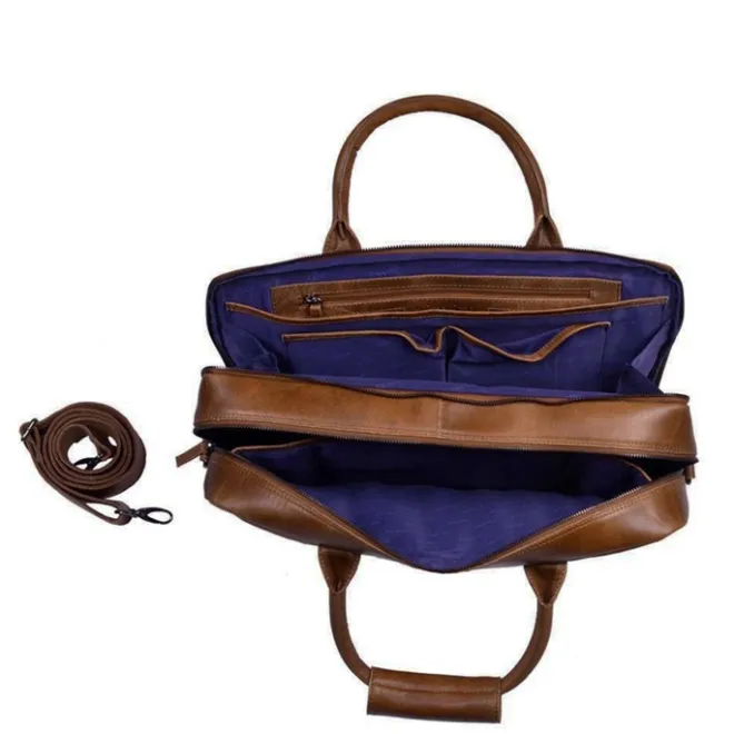 Best DSTRCT Fletcher Street Workingbag 17" cognac2